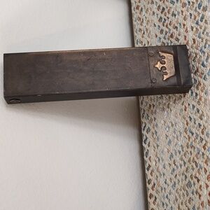 Forged JAN BARBOGLIO Handmade Iron Metal Fireplace Match Stick Holder Box Vase